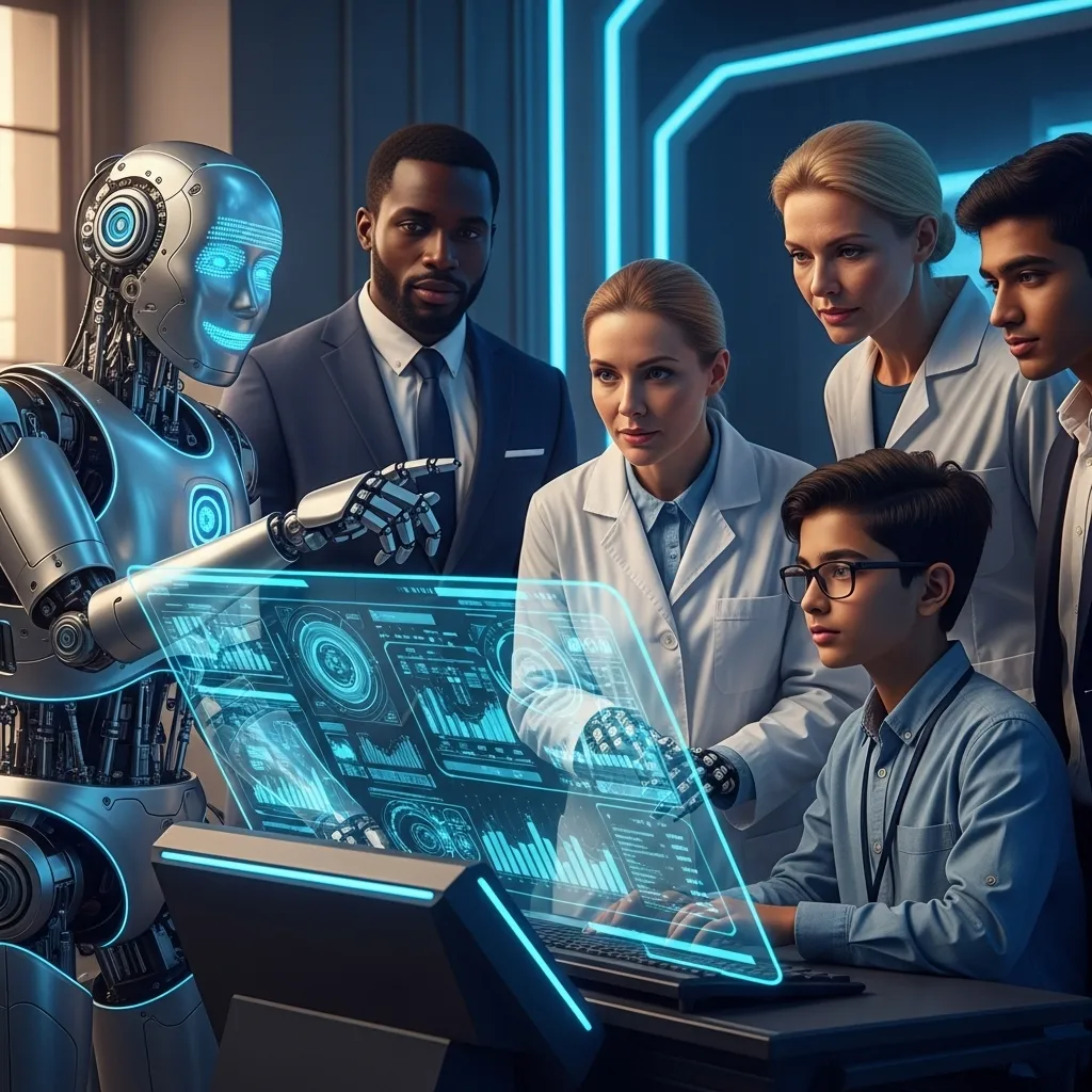 Aria ajudando clientes